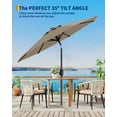 thumbnail image 3 of 9FT Outdoor Patio Umbrella with Double-Layer Vented Canopy, UPF 50+ UV Protection, 8-Rib Steel Frame, Crank & Tilt Mechanism, Detachable Pole, Backyard, Deck, or Poolside, 3 of 7