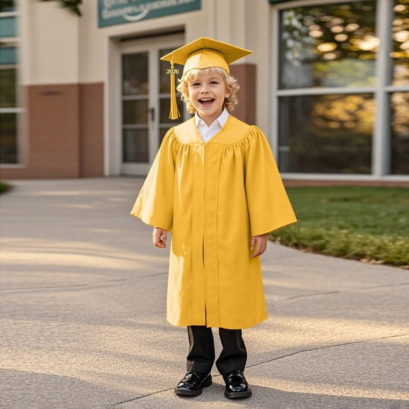Childrens Graduation Gown With Hat, Kindergarten Stage Performance, Multi Color Bachelor Suit