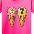 thumbnail image 4 of Inktastic Ice Cream Birthday 67 Dripping Cone Youth T-Shirt, 4 of 5