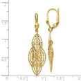 thumbnail image 4 of Primal Gold 14 Karat Yellow Gold Textured Dangle Leverback Earrings, 4 of 4