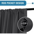 thumbnail image 4 of Cortinas 100 % opacas para dormitorio, cortinas y cortinas con aislamiento térmico, cortinas opacas de 84 pulgadas de largo con barra de bolsillo para sala de estar con forro negro, juego de 2 paneles, gris salvia claro, 52 pulgadas de ancho x 108 pulgadas de largo, 4 of 5