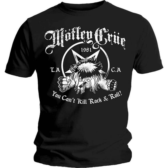 Men's Motley Crue You Can't Kill Rock & Roll Slim Fit T-shirt Small Black