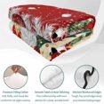 thumbnail image 4 of Quilts King Size Bedding Set, Christmas Lightweight Quilted Comforter, Red Xmas Trees Pine Needle Snowflake Soft Reversible Bedspread Coverlet with Pillow Covers for All Season, 96" x 106", 4 of 9