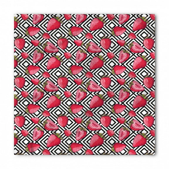 Fruits Bandana, Chevron Striped Design, Unisex Head and Neck Tie, by Ambesonne