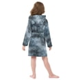 thumbnail image 4 of FORMRS Niños Bathrobe Unisex Hooded Robe Soft Plush Pajamas Sleepwear, Size 2-3T, Watercolor Sky Pattern, 4 of 7