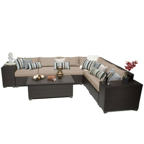 Bermuda 9 Piece Outdoor Wicker Patio Furniture Set 09b