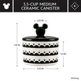 thumbnail image 2 of Disney Home Monochrome 3.5 Cup Medium Ceramic Canister and Lid with a geometric pattern featuring Mickey’s iconic silhouette, Black, 2 of 10