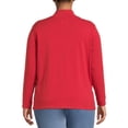 thumbnail image 2 of Terra & Sky Women's Plus Size Mock Neck T-Shirt, 2-Pack, 2 of 6