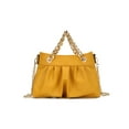 thumbnail image 3 of Marvila Minimalist Vegan Leather Chain Ruched Shoulder Bag by Mia K, 3 of 6