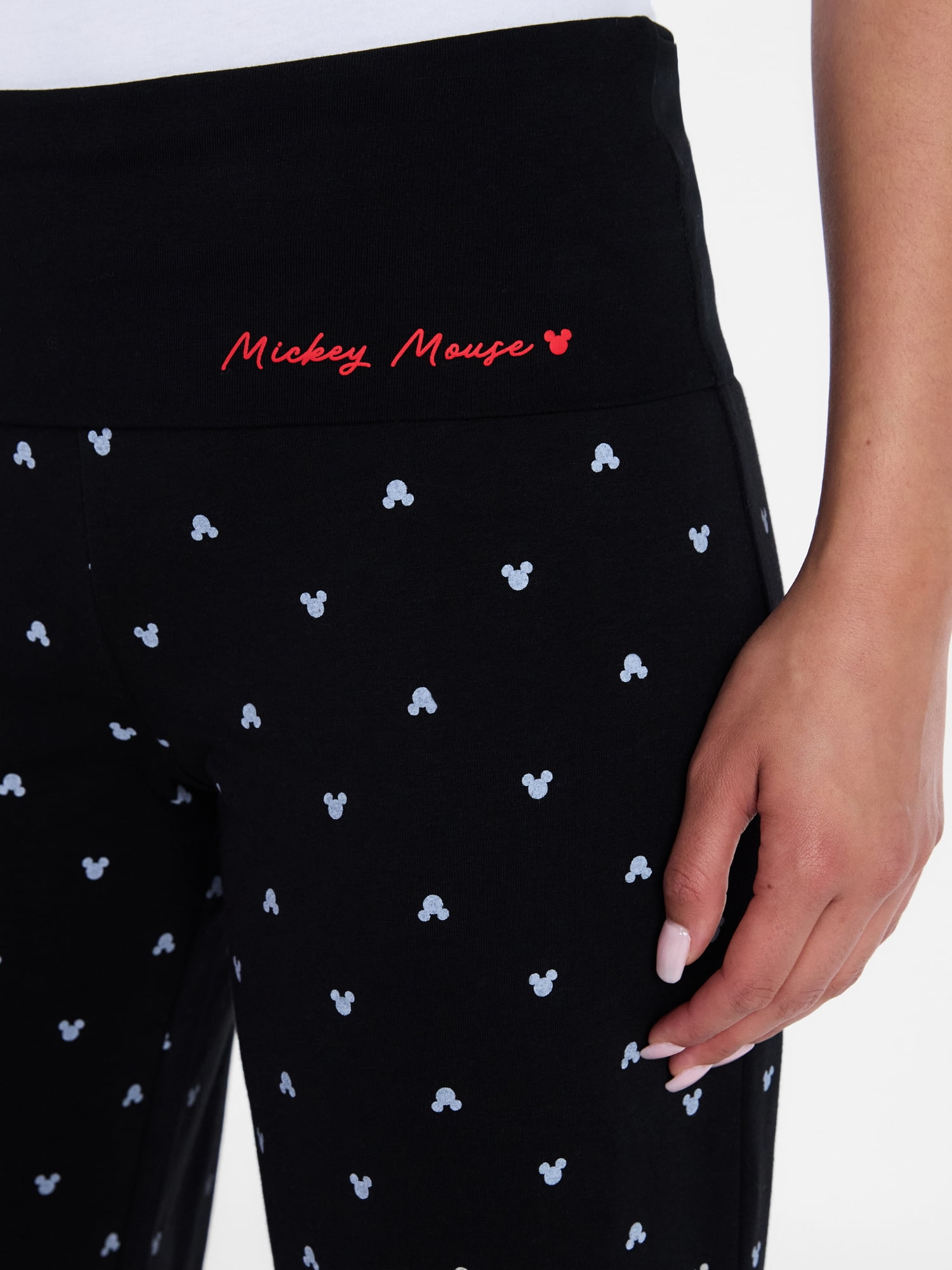 Mickey Mouse Women’s Wide Leg Foldover Pants, Sizes XXS-XXL