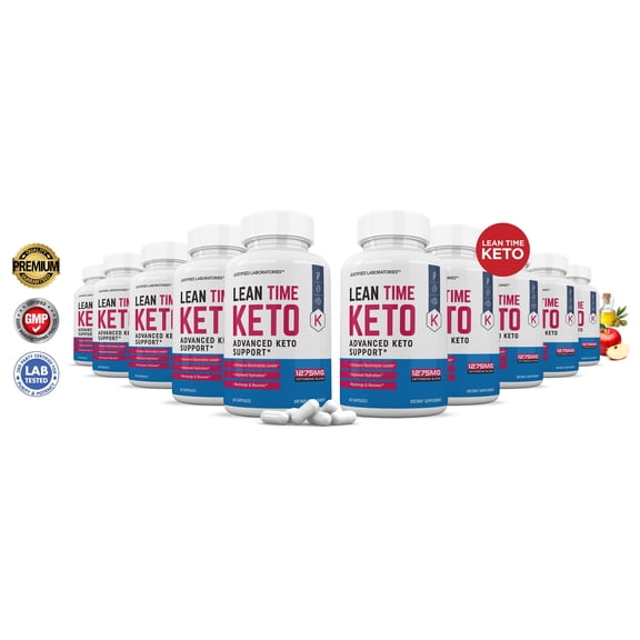 (10 Pack) Lean Time Keto ACV Pills 1275mg Alternative to Gummies Dietary Supplement 600 Capsules