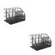 thumbnail image 2 of Caja de almacenamiento organizadora Advancent práctica y fácil de limpiar duradera organizadora de espacio negro semibrillante 22.5*15*15cm 2Conjunto, 2 of 6