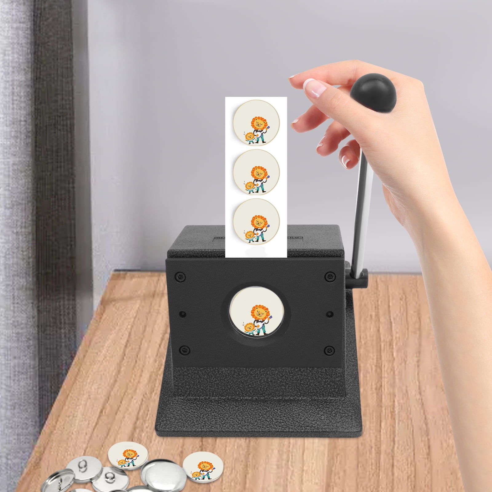 1.9in Black Round Corner Cutter Manual Graphic Punch Die Cutter Round for A4 Paper Photo Paper Copperplate Paper