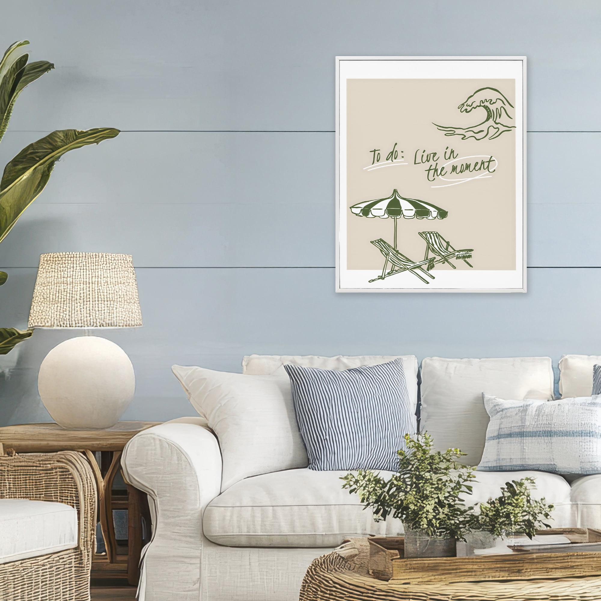 Stupell Industries To Do: Live In The Moment White Framed Giclee Art, design by The Prints Vibe