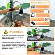 Turtle Tank Kit Complete Turtle Habitat with Advanced Filtration, Waterfall Play, Multi-Zone Living, Heat Lamp,Easy Water Change for Turtle Aquarium and Hermit Crab Tank(Blue,18 In)