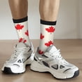 thumbnail image 5 of Goofa Happy Canada Day Printed Men's Crew Socks, Soft Durable Breathable Moisture-Wicking with Odor Control Cotton socks, 5 of 9