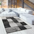 thumbnail image 2 of Rug Branch Contemporary Geometric Checkered Grey Black Indoor Doormat Rug - 3x5, 2 of 6