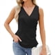 thumbnail image 3 of Camisetas Sin Mangas de Verano para Mujer, Informales, con Bordado de Ojales, Cómodas, con Diseño de Botones, Corte Entallado, Básicas. Negro XL, 3 of 10