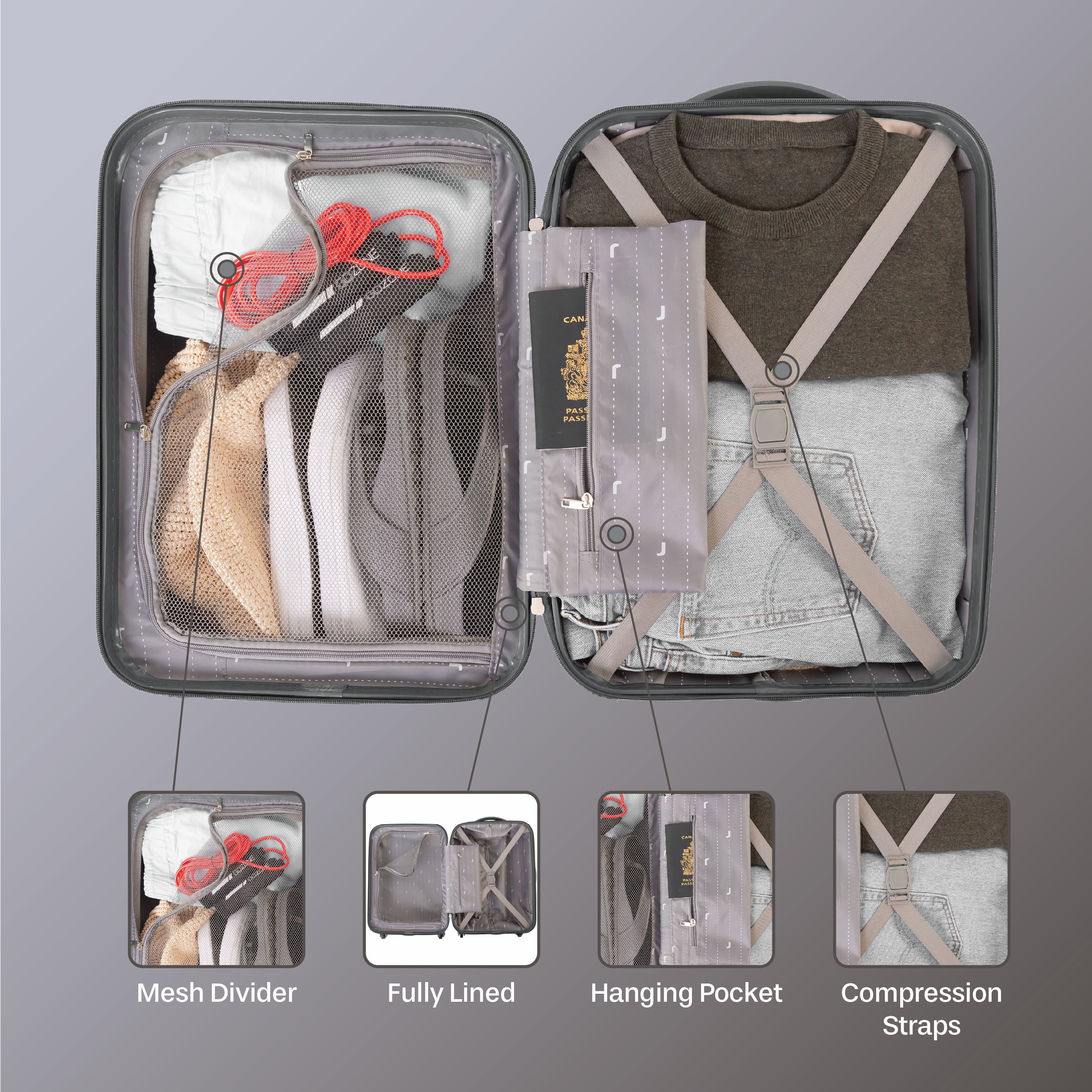 Jetstream Southbound 28 Inch Hardside Expandable Large Checked Luggage, Rolling Travel Suitcase with Spinner Wheels