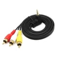 thumbnail image 2 of Cable AV Qicheng&Lys de 3,5 mm a RCA de 1,5 m para videocámara de vídeo, 2 of 6