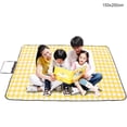 thumbnail image 3 of Soidarity Colchoneta de Picnic impermeable plegable para exteriores a cuadros rojos y blancos, almohadilla gruesa de moda, transpirable, suave, portátil, carpas Rejilla blanca amarilla 150*200cm Soidarity OD001135-19, 3 of 6