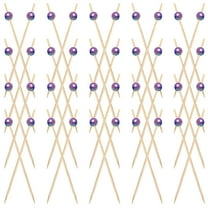 FOMIYES Fancy Toothpicks for Appetizers with Pearl Toppers Bamboo Assorted Color Decorative Cocktail Picks for Parties