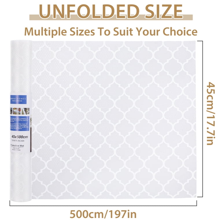 AOWOO Non-Slip Shelf Liner, 17.7" x 20', Grease-Proof photo 6