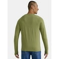 thumbnail image 3 of Ozark Trail Men's & Big Men's Merino Wool Blend Long Sleeve Tee with UPF50+, Sizes S-3XL, 3 of 5