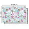 thumbnail image 5 of Pioneer Flower Floral Print Pattern Summer Placemats Table Placemats Set Of 6-Linen Kitchen Washable Placemats Table Mats 12x18 Inch Non-Slip Heat Resistant, 5 of 5
