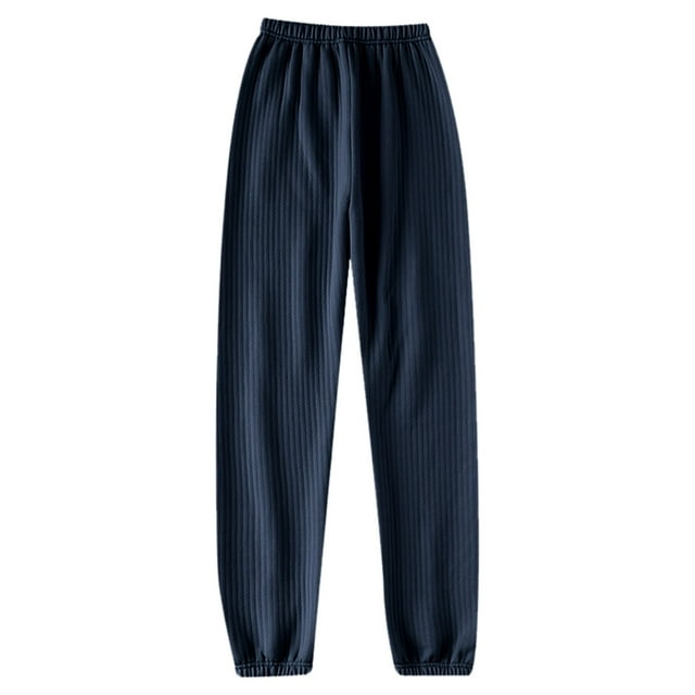 WEAIXIMIUNG Wide Leg Pants Women Plus Size Petite The and Winter Air Layer Sleeping Trousers Ladies Loose Drawstring Trousers Jacket Closure Warm Solid Colour Home Wear