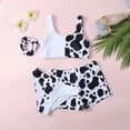 thumbnail image 5 of Xudanell Girl's 3 Piece Bikini Bathing Suit Printed Sport Swimsuits with Shorts Cove Up Sets Teen Girl's Swimwear (White, 12-14 Years), 5 of 6