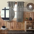 thumbnail image 4 of VHC Brands My Country Short Panel with Attached Scalloped Layered Valance Set of 2 63x36, 4 of 4