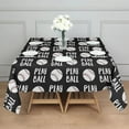 thumbnail image 3 of Black Play Ball Baseball Pattern Square Tablecloth,Waterproof Square Table Cover,Wipeable Spillproof Washable Table Cover for Home Kitchen Party Decor 52"x52"(132x132cm), 3 of 6