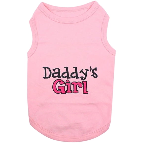 LGCASL Dog T-Shirts Pet 1 Pack Dog Shirt – Shirts for Small Dogs – Sleeveless Daddy’S Girl Dog Clothes – Breathable Summer Pet Apparel Stretchy and Stylish Puppy T Shirts (Pink, Xs)