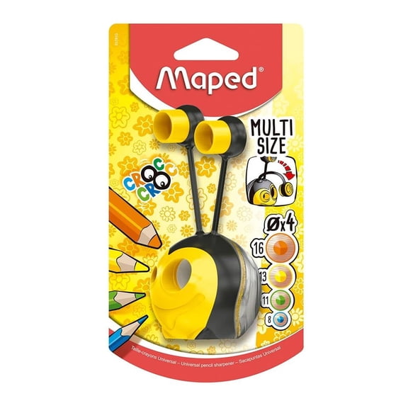 Sacapuntas Maped Croc Croc multidiámetro abeja