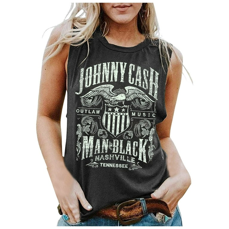 Summer Savings Clearance LINGLANG Womens Tank Tops Country Music