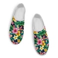 thumbnail image 2 of POLERO Womens Slip On Mules Sneaker Hawaii Style Hibiscus Flower Walking Sneakers Low Top Casual Footwear Backless Slip-on Shoe Summer Sandals, 2 of 7