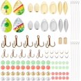 thumbnail image 1 of Juego de 282 anzuelos de colores variados, equipo de pesca de hierro, señuelos de pesca de polietileno, cuentas luminosas, garras, ganchos y alfileres para accesorios de pesca., 1 of 5