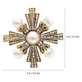 thumbnail image 5 of FRCOLOR Elegant Cross Brooch Pin for Women Made of Metal Perfect for Hats and Decoration Multi Color 2 Inch, 5 of 8