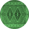 thumbnail image 1 of Ahgly Company Indoor Round Persian Emerald Green Traditional Area Rugs, 7' Round, 1 of 4