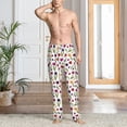 thumbnail image 5 of Uemuo Tulips Flowers Pattern Men's Wide Leg Palazzo Lounge Pants with Pockets Light Weight Loose Comfy Casual Pajama Pants-Small, 5 of 9
