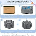 thumbnail image 5 of Lusimo Bean Bag Chair for Kids, Small Lazy Memory Foam Bean Bag Sofa for Bedrooms, Floral Design Couch with Velvet Washable Cover, Lounge Chairs with Pocket for Boys, Girls, Gray, 5 of 11