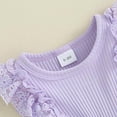 thumbnail image 5 of Ymyiu Newborn Girl Dresses Newborn Baby Girl Outfit Romper Dress Cute Infant Girl Clothes 3 6 Months (Light Purple,3-6 Months), 5 of 7