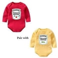 thumbnail image 2 of AOUYOA Baby Twins Bodysuit Ketchup Mustard Unisex Boy Girl Romper(7-9 months), 2 of 3