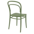 thumbnail image 2 of Luxury Commercial Living 33.5" Olive Green Patio Armless Stackable Dining Chair, 2 of 7