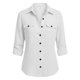 thumbnail image 3 of Camisa de Manga Corta con Botón de Suéter de Cuello en V de Lino Casual para las Mujeres Camisas Y Tops de Verano, 3 of 9