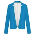 thumbnail image 5 of Siilsaa Women's Blazers & Suit Jackets Casual Blazer Jacket Gold Button Long Sleeve Work 0ffice Blazer Lapel Open Front Jacket Sky Blue,L, 5 of 5