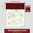 thumbnail image 4 of DriftAway Pinch Pleat Valance for Kitchen Window Blackout Faux Linen Textured Solid Beige Valance for Living Room 16 Inch Farmhouse Linen Curtain Valance Window Treatment Back Tab 52x16 Red Valance, 4 of 9