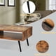thumbnail image 5 of Costway Mesa baja, mesita moderna mid-century con 1 cajón y repisa, para salón y recepción, fácil de montar, marrón rústico, 5 of 7