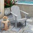 thumbnail image 5 of Barara King Folding Chair, Outdoor Lounge Chair,Acacia Wood Lounge Patio Adirondack Chair with Inclined Seat-Gray, 5 of 8